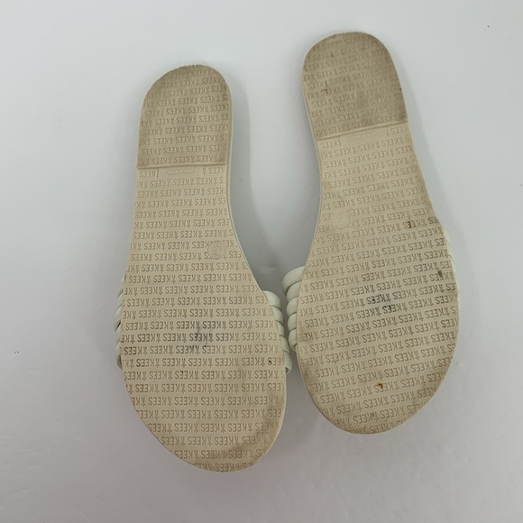 TKEES Serena flat slide sandal shoe cream ivory white straps 7 - Picture 3 of 6